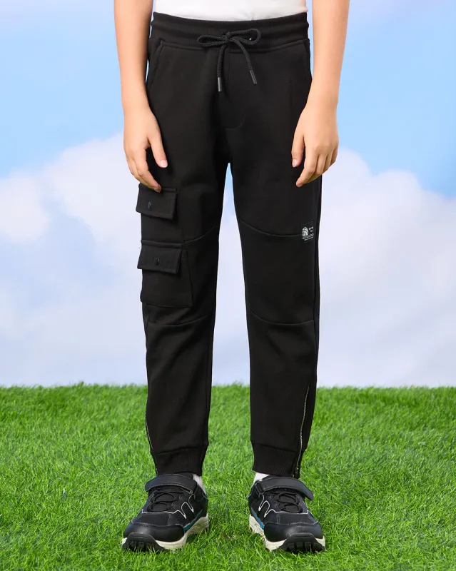 Boys Black Jogger Pants sold by Redtag