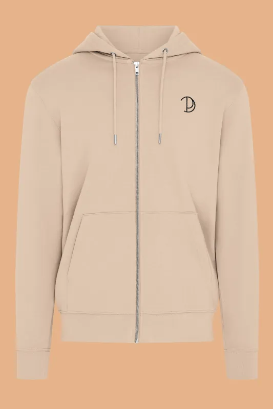 Embroidered P Zip-Up Hoodie sold by Pitod