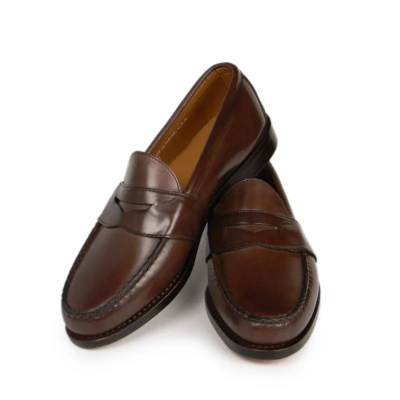Weltline Penny Loafers - Dark Brown Calf sold by Rancourt & Co