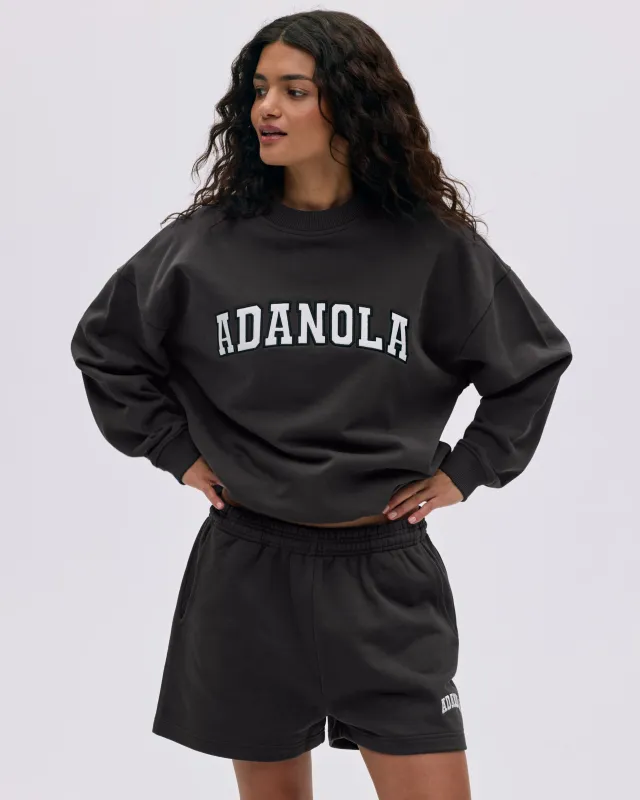 Varsity Oversized Sweatshirt - Coffee Bean sold by Adanola