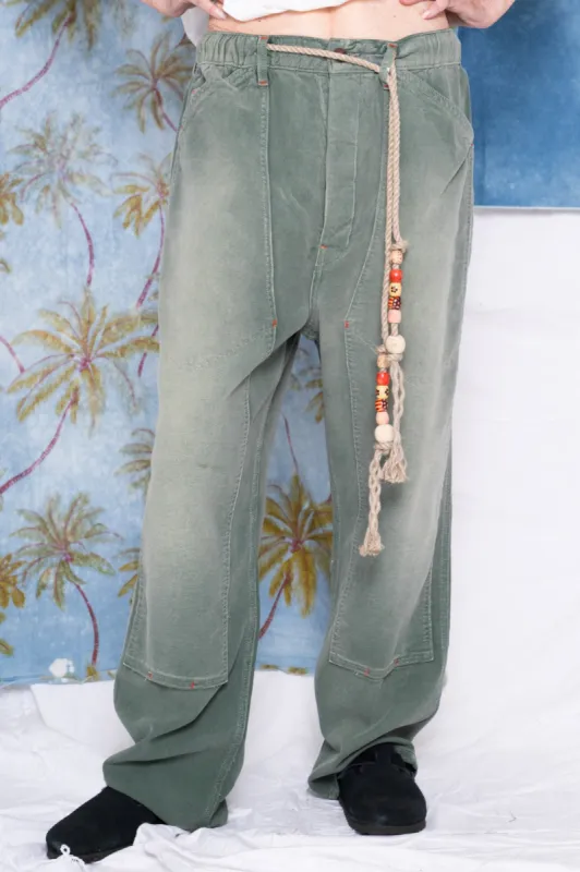 P71 Carpenter Japan 8oz Cotton/Linen Sunfaded Army Green sold by Dr. Collectors