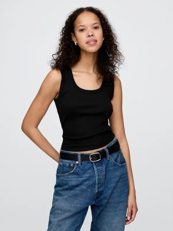 Rib Scoop Tank Top sold by GAP