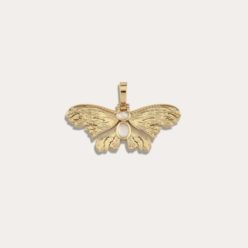 Moonstone Moth Pendant sold by Awe Inspired