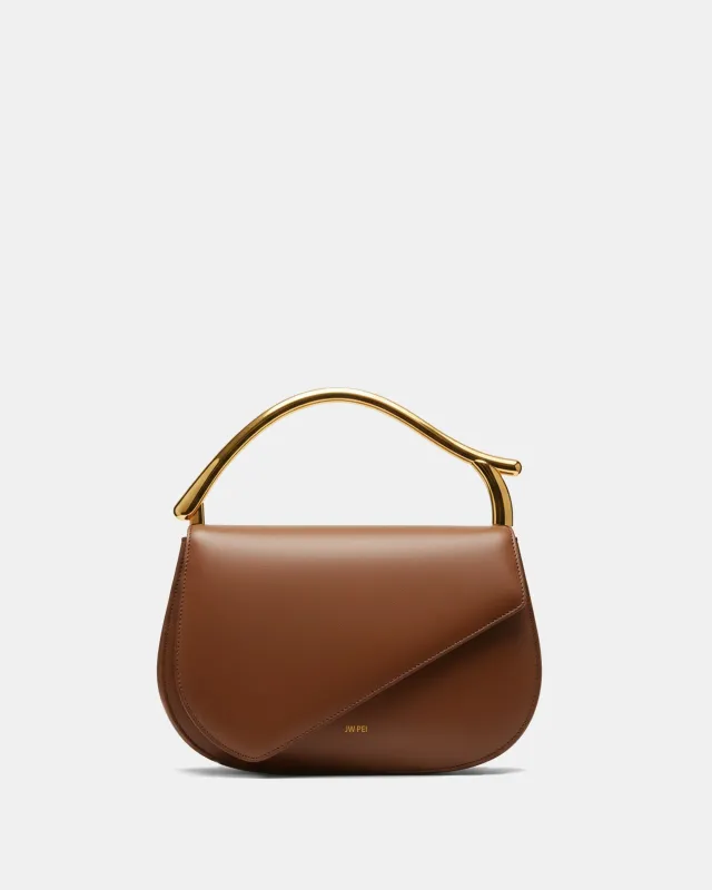 Aria Brown Top Handle Bag sold by JW PEI