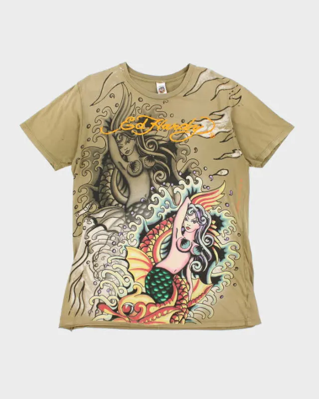 Vintage 2000's Ed Hardy Mermaid Graphic T-Shirt - L sold by Rokit