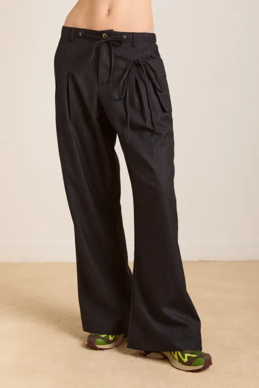tatianna trouser - pinstripe sold by Damson Madder