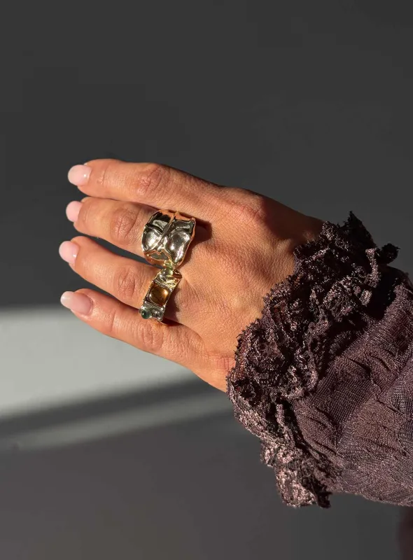 Frostbloom Ring Pack Gold sold by Princess Polly