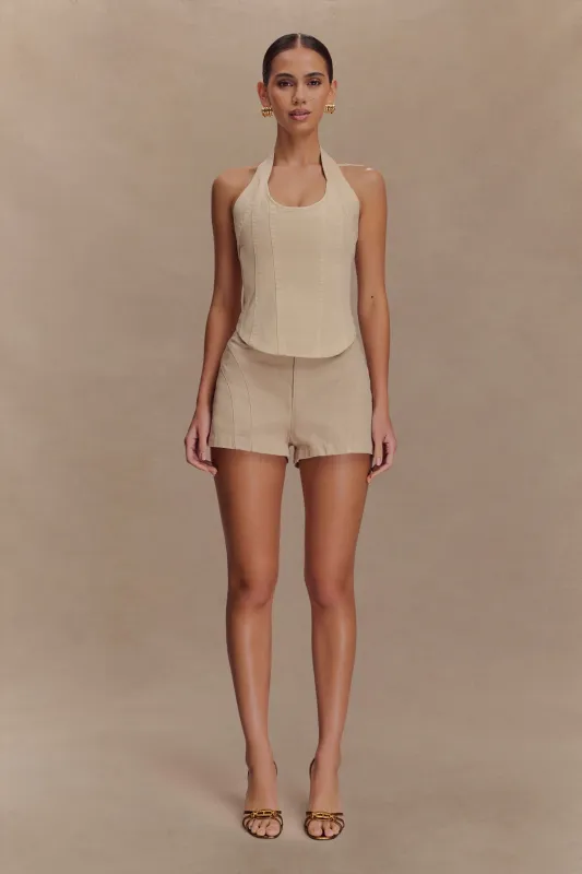 Meadow Denim Shorts - Stone Wash sold by Meshki