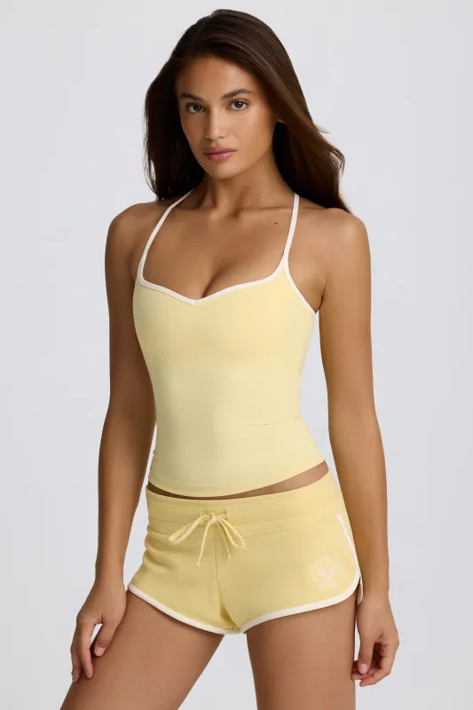 Low-Rise Mini Shorts in Lemon sold by Bo + Tee