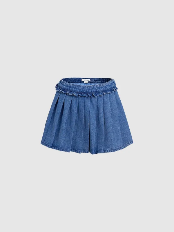 Pleated Denim Skirts sold by Urban Revivo