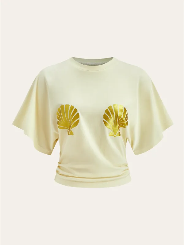 Shell Print T-Shirt sold by COMMENSE