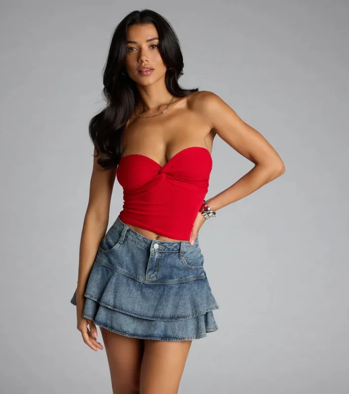 More To Come Twist Tube Crop Top sold by Windsor