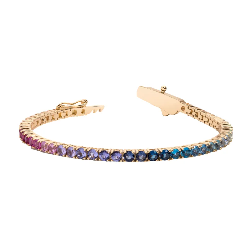 Ombré Rainbow Tennis Bracelet sold by Aurate