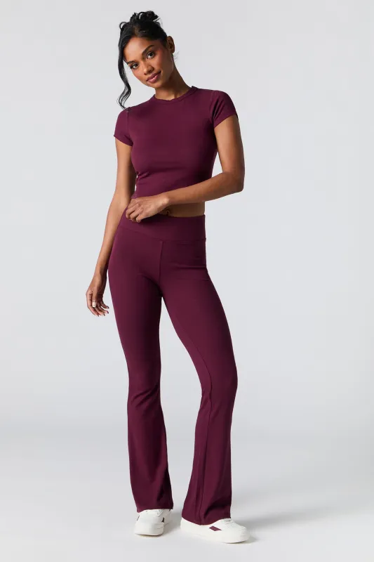 Active Soft Ribbed Flare Pant sold by Urban Planet