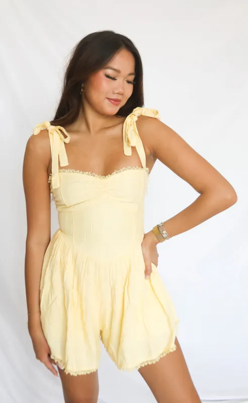 show me your mumu: regal romper - lemonade sold by RIFFRAFF