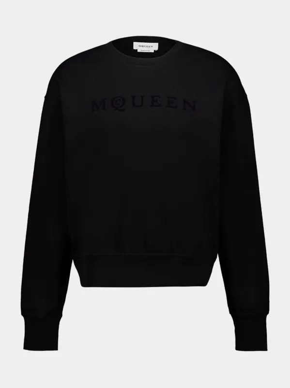 Black Logo Cotton Sweatshirt sold by Fashion Clinic