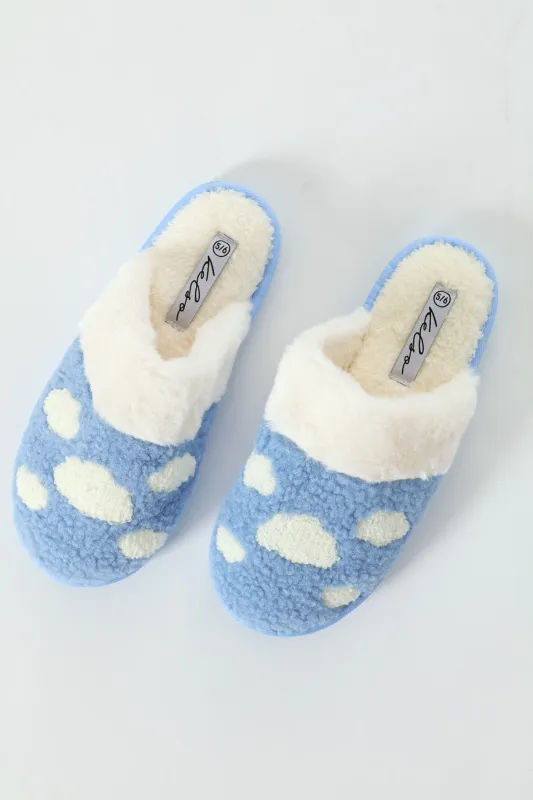 Clouds Closed Toe Slipper - Blue sold by Edgars