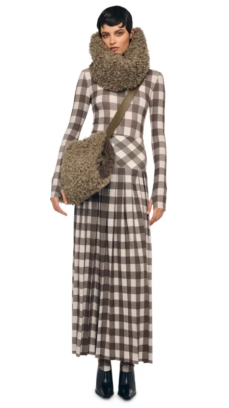 PLEATED LONG SKIRT W/ SLIT sold by Norma Kamali