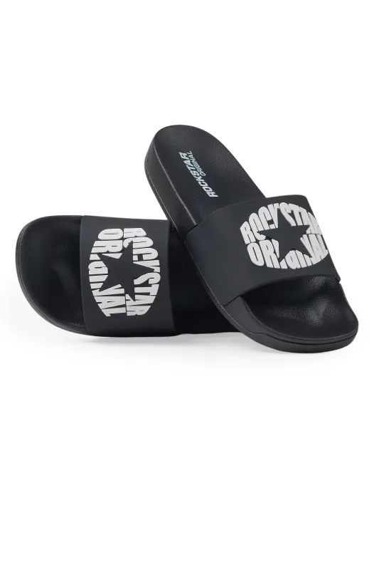 Xeno Black/Black Graphic Slides sold by Rockstar Original