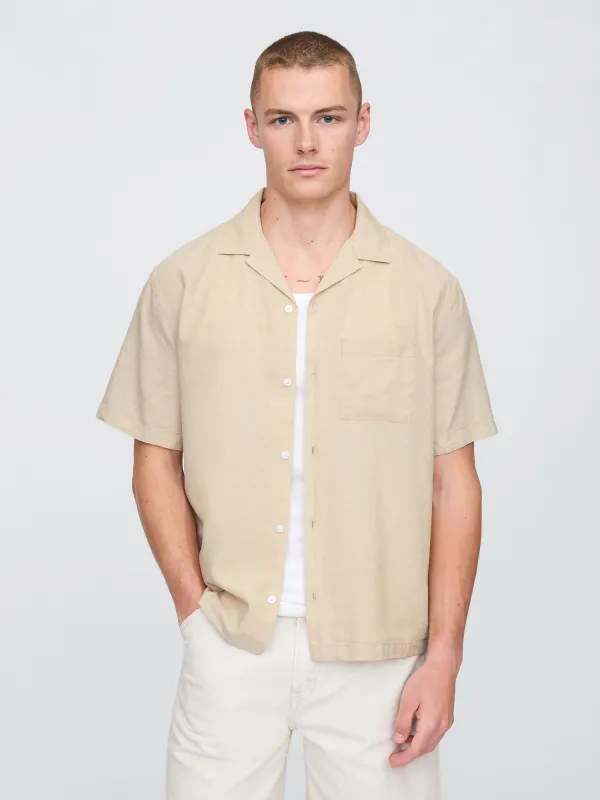 Linen-Cotton Shirt sold by GAP