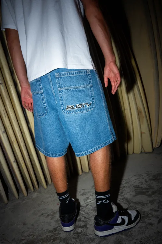 Rusty Flip Daddy Tapeless Short - Middy Blue sold by Sun Diego Boardshops
