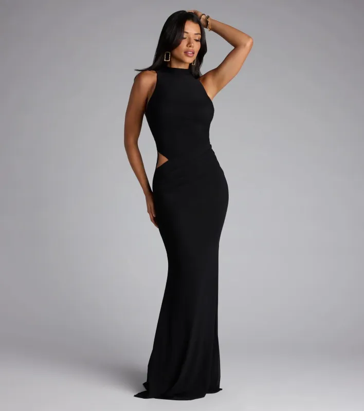 Katherine Mock Neck Cutout Mermaid Formal Dress sold by Windsor