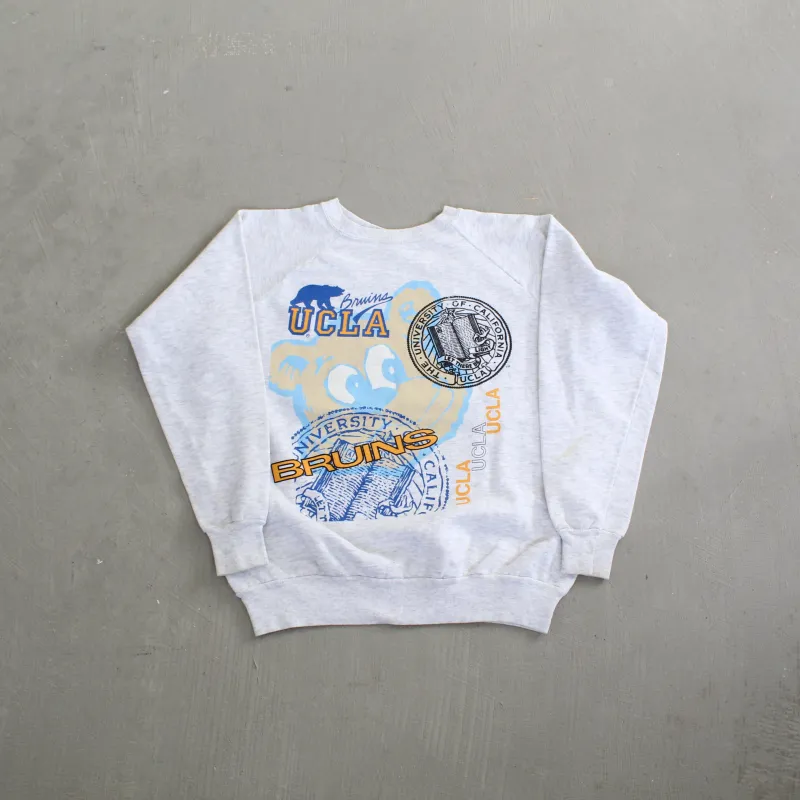 F- Vintage 89' UCLA Bruins Mascot Seal & Text Crewneck sold by HG Vintage