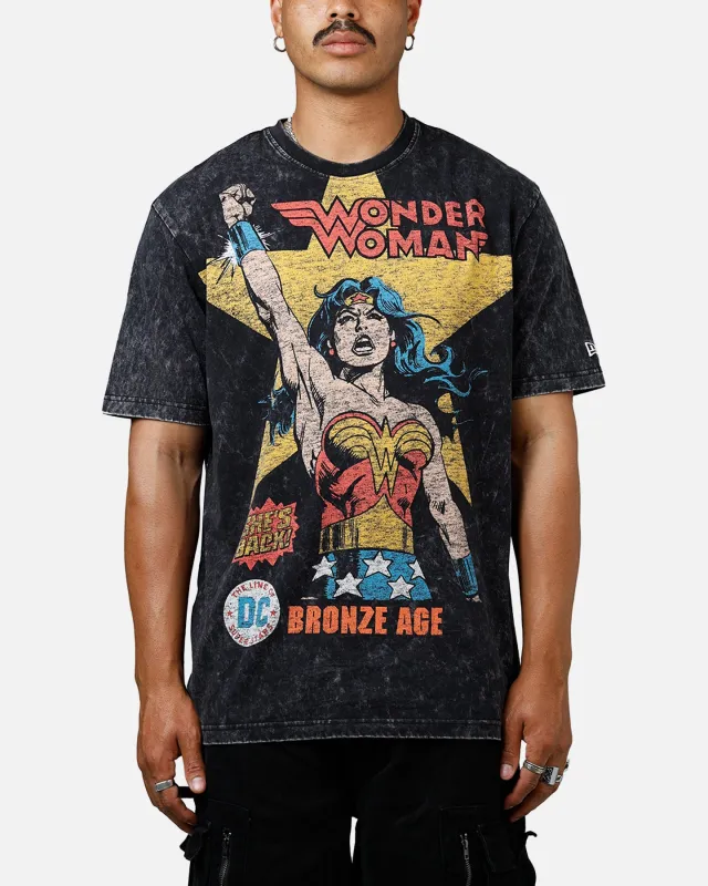 New Era X DC Wonder Women T-Shirt Washed Black sold by Culture Kings