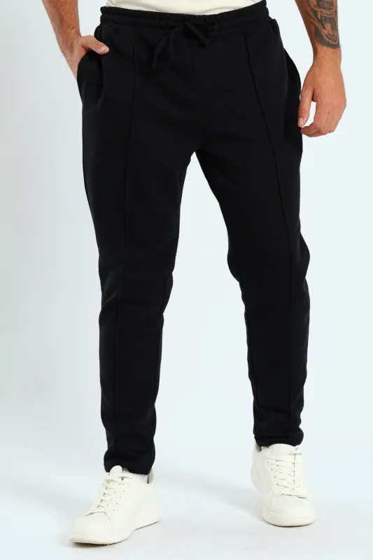 Pin Tuck Jogger - Black sold by Edgars