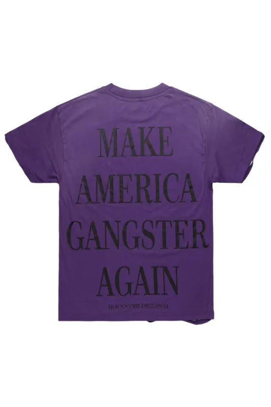 Nyokia Purple Oversized T-Shirt sold by Rockstar Original