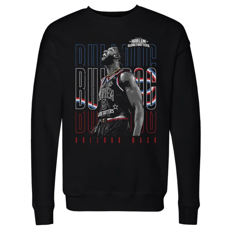 Bulldog Mack Harlem Globetrotters Outline Repeat WHT sold by 500 Level