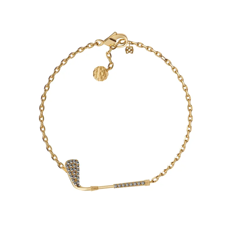 'The Golf' Club Bracelet, White Diamond Pavé sold by Pascal Design Official