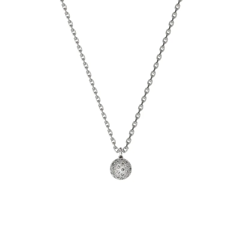'The Golf' Ball Necklace, White Diamond sold by Pascal Design Official