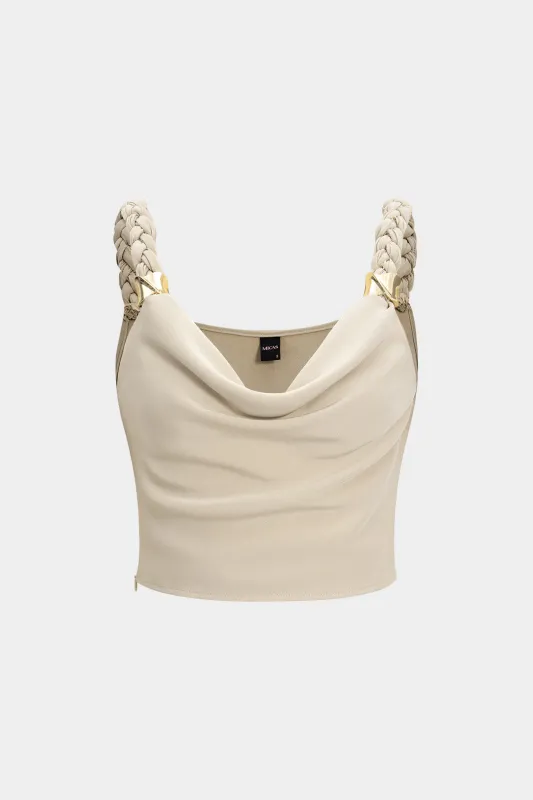 Braided Cowl Neck Cami Top sold by Micas