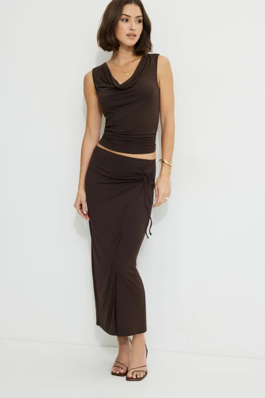 Wrap Jersey Maxi Skirt sold by Dynamite