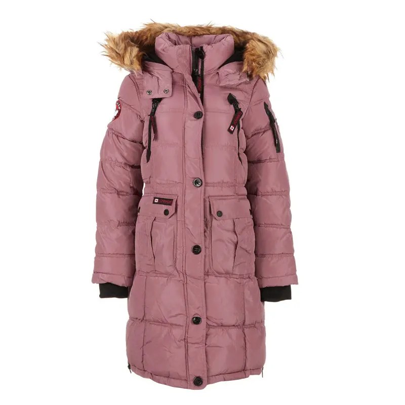 Canada Weather Gear Women's Long Puffer with Faux Fur and Sherpa Lined Hood sold by Zulily