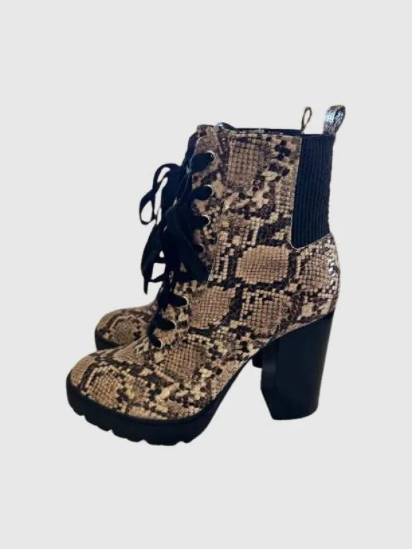 High-heeled Lace-up Bootie - SM REBOOTED - SM REBOOTED sold by Steve Madden