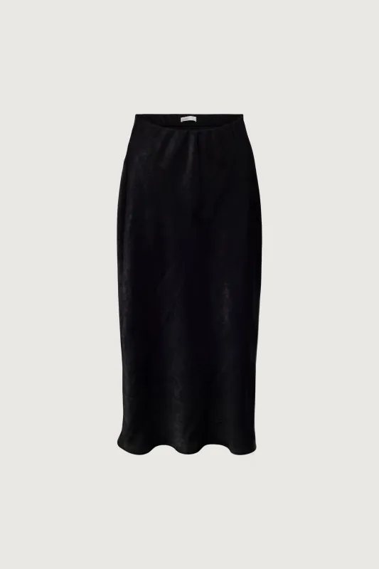 SATIN MIDI SLIP SKIRT sold by OAK AND FORT