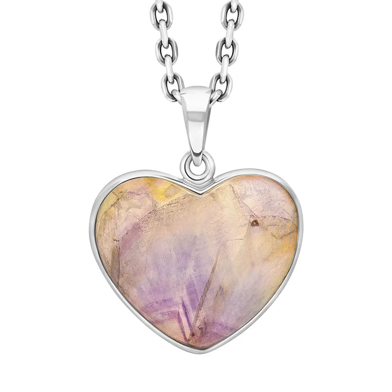 Sterling Silver Blue John Abstract Heart Unique Pendant sold by C.W. Sellors