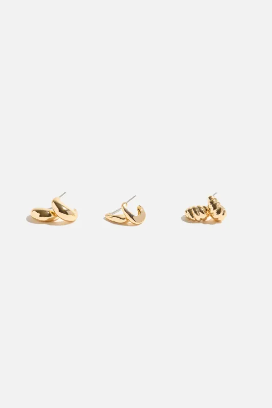 3-Pack Huggie Hoop Earrings sold by Dynamite