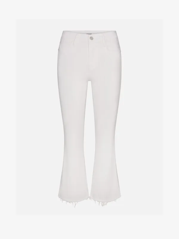 Le Crop Mini Boot -- White Raw Fray sold by Frame Denim