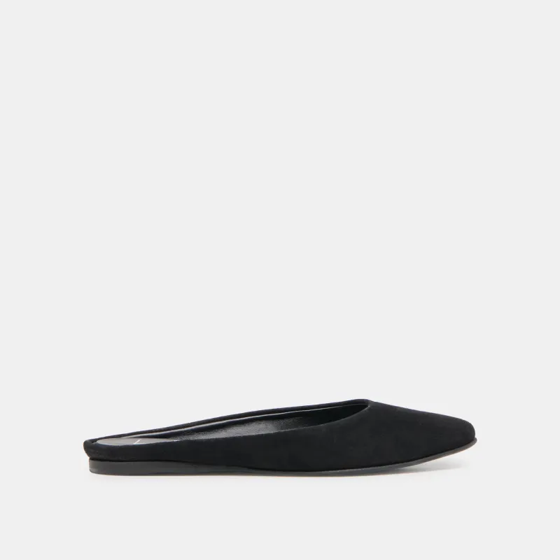 EILA FLATS ONYX SUEDE sold by Dolce Vita