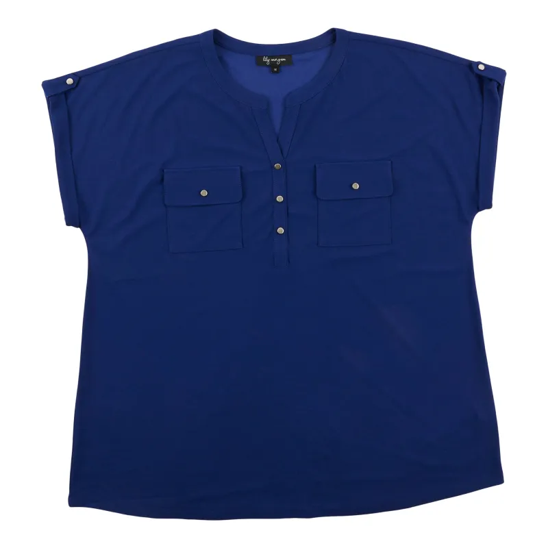 lily morgan Women's Plus Cap Sleeve Top sold by Giant Tiger