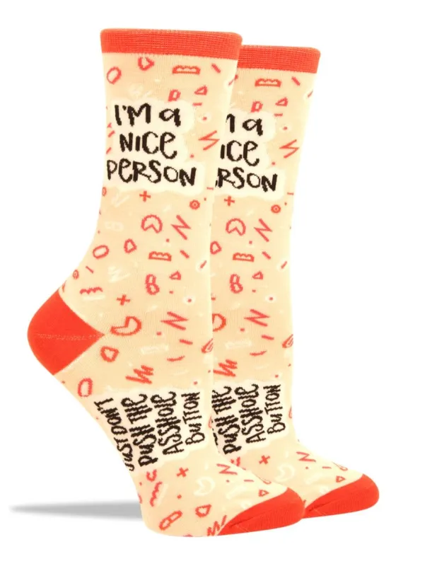 I'm a Nice Person Women's Socks sold by Mulberry and Grand