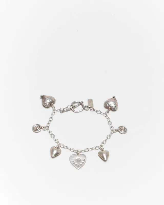 Vintage Y2k 00s J+i Sterling Silver Charm Bracelet sold by Rokit