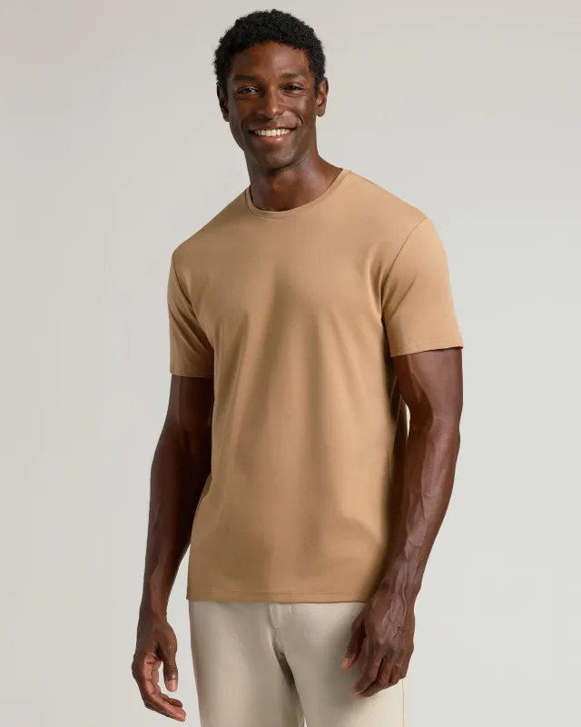 Tahini Pima Crew Neck sold by True Classic