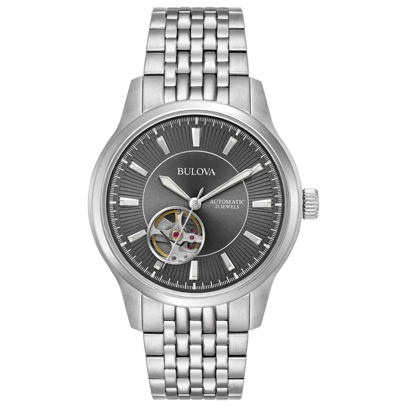 Bulova Men's Skeleton // 96A190 sold by Zulily