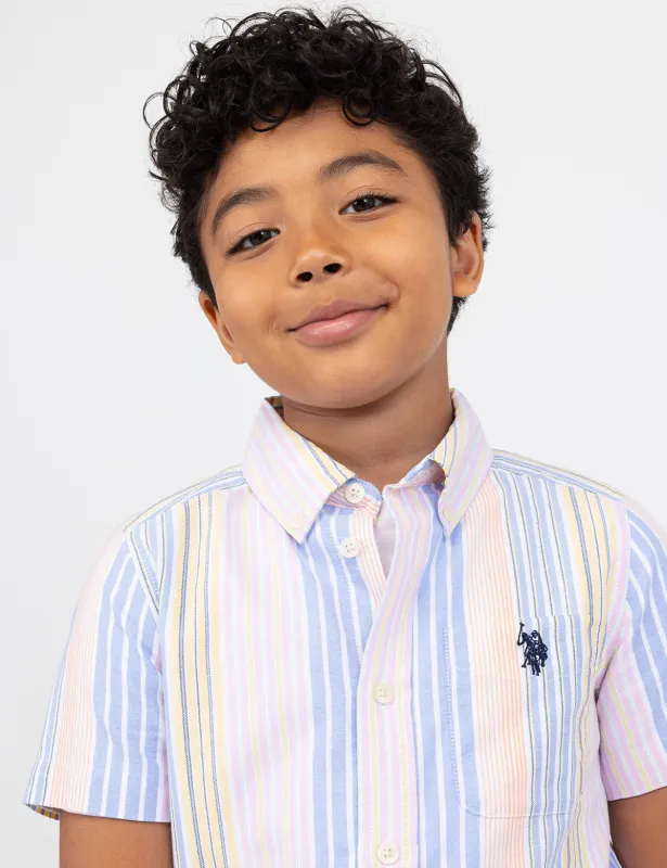 BOYS YARN DYE STRIPE OXFORD SHIRT sold by U.S. Polo Assn.