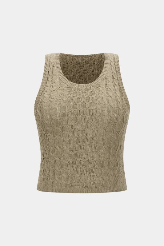 Plus Size Knit Solid Tank Top sold by Micas
