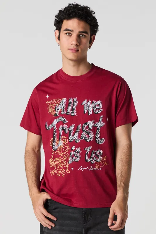 T-shirt à imprimé Trust sold by Urban Planet